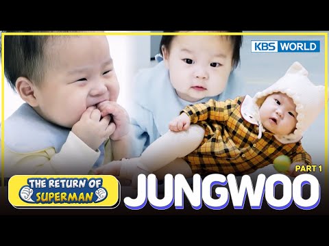 [IND/ENG] Superman BEST🏆 | JUNGWOO Part. 1 - Pose duyung, belajar jalan, berenang, mukbang dll