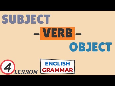 Subject Verb Object / Word Order / Basic English Grammar / English learning video