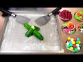 Şahane Dondurma Salatalıklı Rulo Dondurma Yapımı Making Cucumber Roll Ice Cream