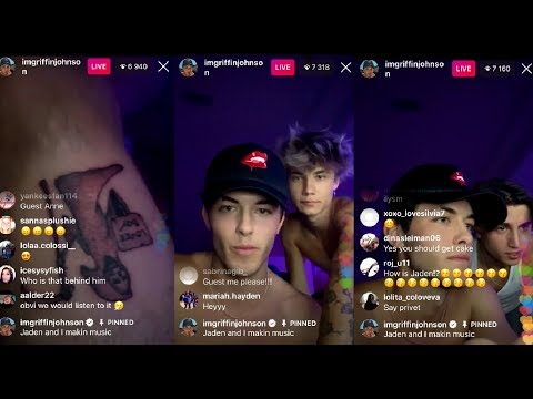 jaden hossler and griffin johnson makin music live | new tattoos