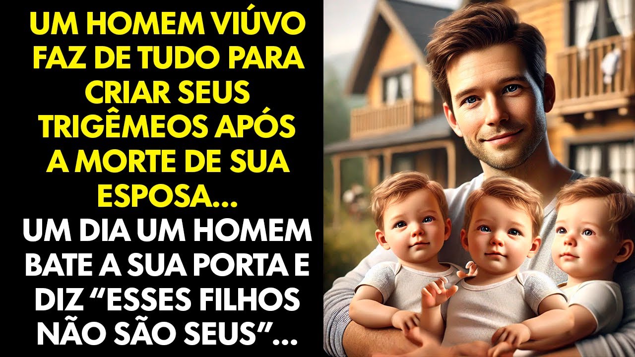 Viúvo Luta Para Criar Seus Trigêmeos, Até Que Um Estranho Diz... 'Esses Filhos Não São Seus...