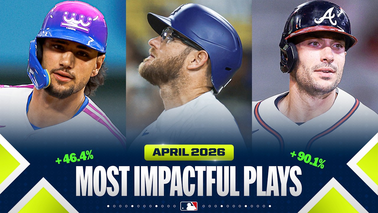 MLB's MOST IMPACTFUL MOMENTS and BIGGEST PLAYS of March/April 2026 by Win Probability Added (WPA)!