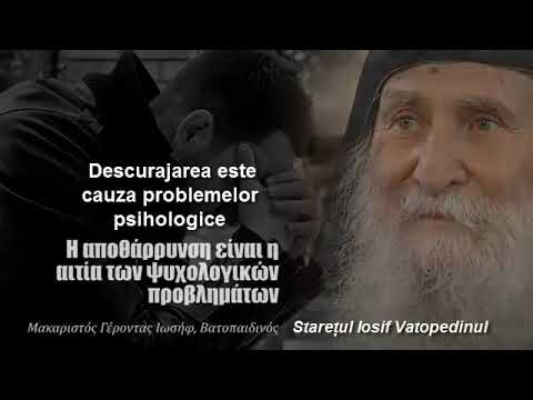 Starețul Iosif Vatopedinul - Descurajarea este cauza problemelor psihologice!