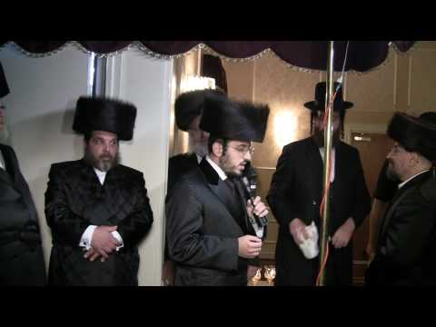 lipa saying a few words and singing at the chuppa at schnitzler wedding