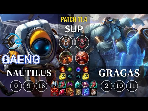 DFM Gaeng Nautilus vs Gragas Sup - KR Patch 11.4