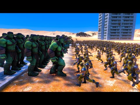 100 Hulk vs 500 Wolverine | Ultimate Epic Battle Simulator