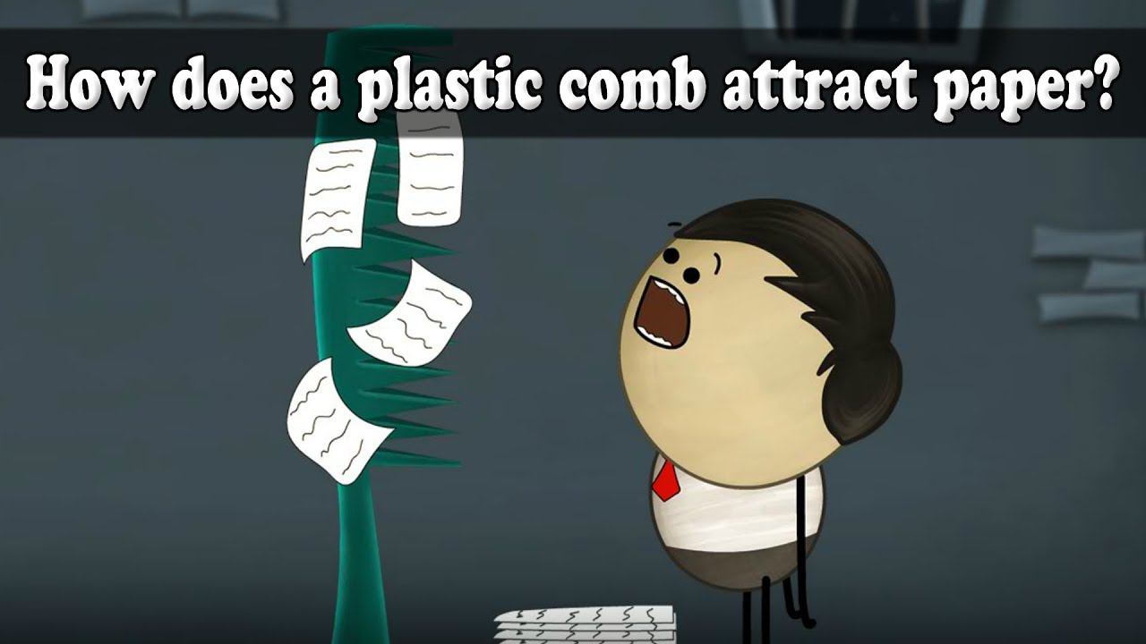 How does a plastic comb attract paper? | #aumsum #kids #science #education #children