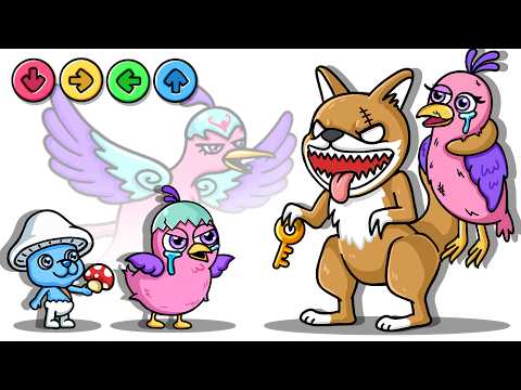 Opila Bird's Sad Origin Story😢Part4 Animation (Kittysaurus, Smurf Cat/Garden of Banban chapter4)