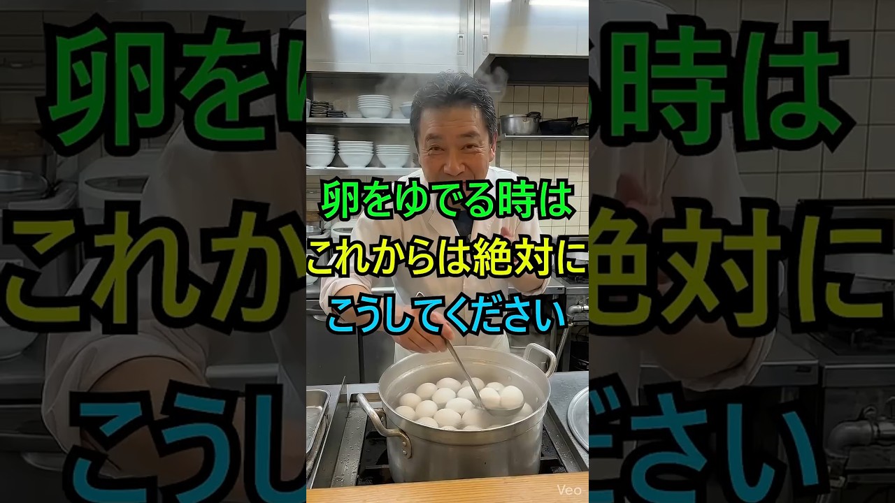 卵を茹でる時、水からではなくこうしてください！