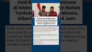 Momen Penting! Usai Bertemu Mahasiswa, Gibran Akan Laporkan Tuntutan kepada Prabowo dalam 5x24 Jam