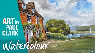 How to Paint a Riverside Scene with a Brick Cottage in Watercolour