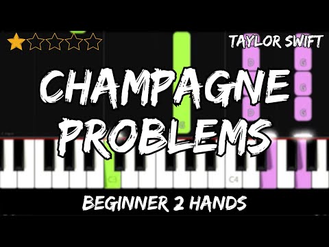 Taylor Swift - Champagne Problems - Easy Beginner Piano Tutorial - For 2 Hands