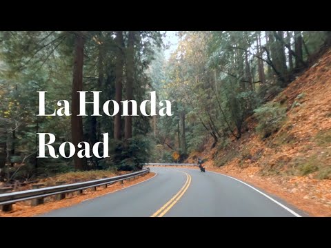 Autumn Motorcycle Ride on La Honda Road | Woodside, CA | 4K