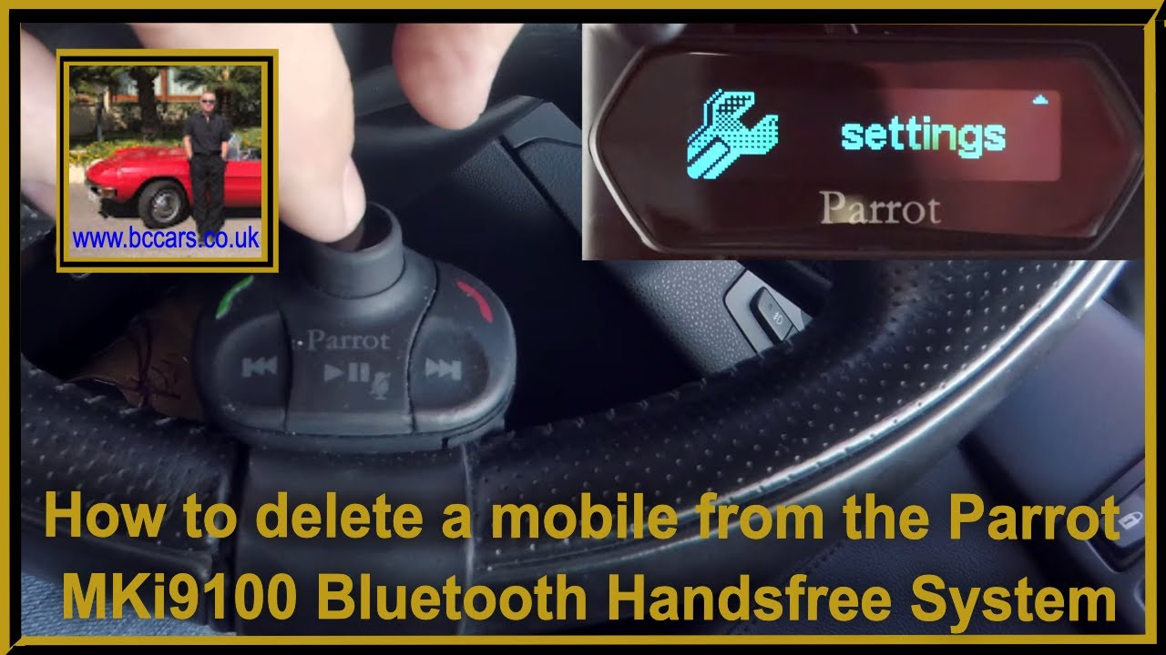 How to delete a mobile from the Parrot MKi9100 Bluetooth Handsfree System