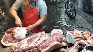 HALF PIG PORK DEBONE IN 4 MINUTES #debone #PORK #viralvideo  #delicious