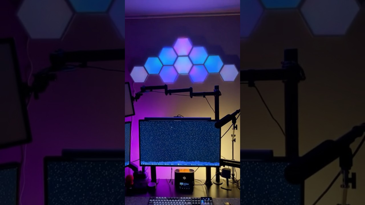 Govee Glide Hexa Panels Setup #desksetup