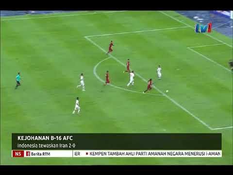KEJOHANAN B-16 AFC : INDONESIA TEWASKAN IRAN 2-0 [22 SEPT 2018]