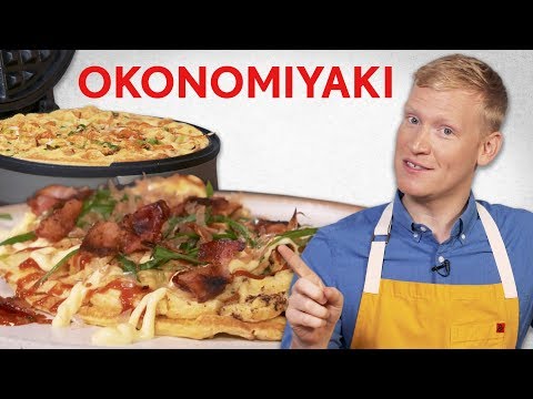 Okonomiyaki In a Waffle Iron | Mad Genius | Food & Wine