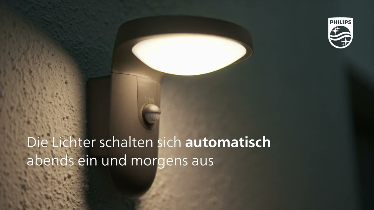 Philips Tyla Sockelleuchte,Solar Ultra-Efficient anthrazit + Sensor