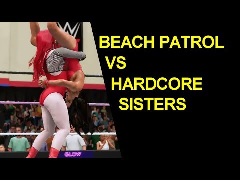GLOW 1985 Beach Patrol vs Hardcore Sisters