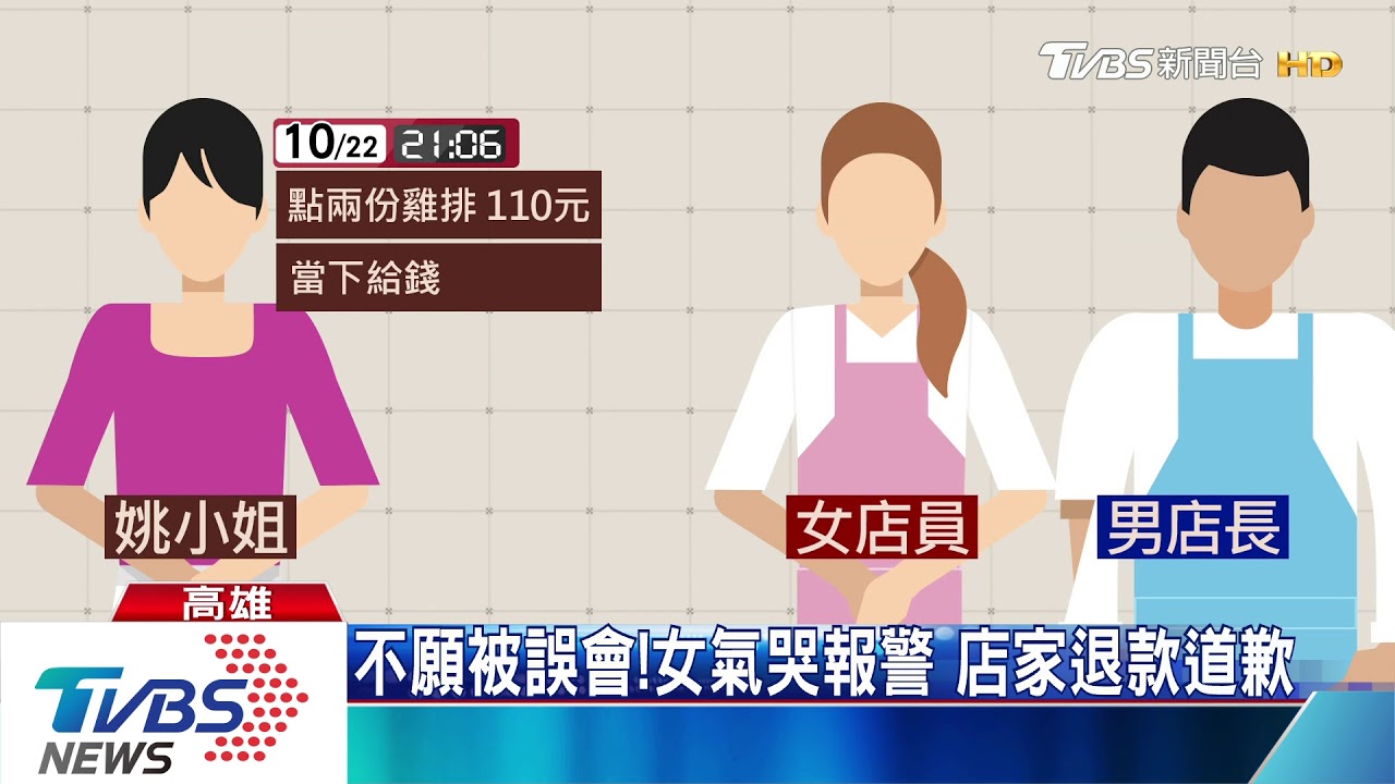 買雞排被誤會沒付錢 婦氣哭調電眼自清
