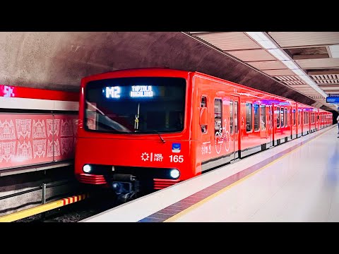 Sound of M100 Train Arriving and Departing on the Helsinki Metro