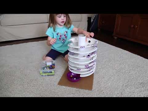 Paper Plate Spiral Marble Track
