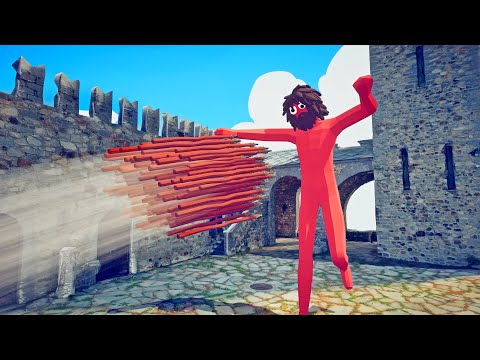 "BATTLE FOR THE CASTLE" GOD SPEAR THROWER vs EVERY UNIT| TABS - Totally Accurate Battle Simulator