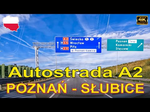 🇵🇱 Driving A2 Motorway in Poland from Poznań to Słubice.
