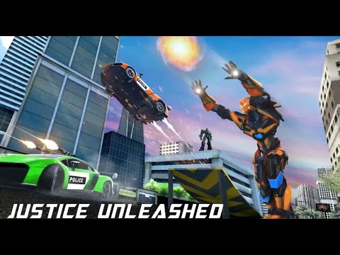 Flying Police Helicopter Car Transform Robot games - Android Gameplay