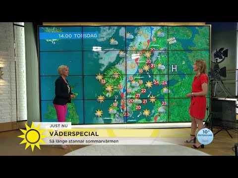 Väderspecial: Så länge stannar sommarvärmen - Nyhetsmorgon (TV4)