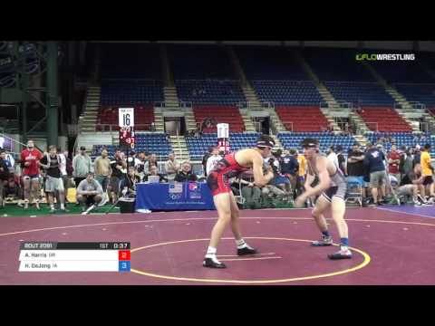182 Cons 8-2 - Austin Harris (Oregon) vs. Hunter DeJong (Iowa)