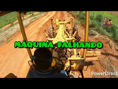 MÁQUINA  FALHANDO  / Motoniveladora caterpillar 120B grader niveleuse patrola operador Patroleiro 