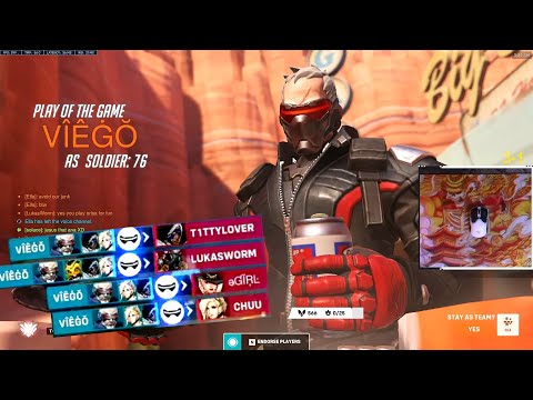 WHAT 3100+ HOURS OF SOLDIER 76 LOOKS LIKE - GALE! POTG! OVERWATCH 2 TOP 500