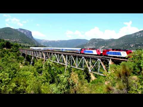 OSE IC 55 ADtranz 220 003 + 220 016 Papadia Viaduct / Bralos - 03.07.2016