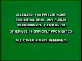 1991 Disney Green FBI Warning Screens And Kartes Video Communications Logo