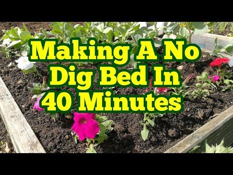Making A 1X1 Meter No Dig Bed In 40 Minutes / Using Charles Dowding's Method