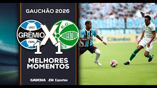 GRÊMIO 1x1 JUVENTUDE | MELHORES MOMENTOS | JOGO DE IDA DA SEMIFINAL DO GAUCHÃO | 15/02/2026