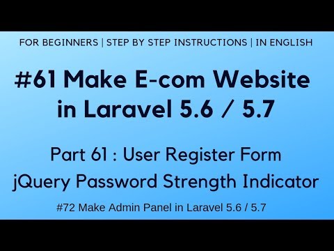 7 Make Admin Panel in Laravel 5 6 | Display Error Message on Login Failure | Logout Process