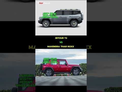 Mahindra Thar Roxx vs Jetour T2 ? Size & Price Comparison | Which SUV Is Bigger?