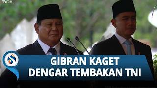 Viral! Momen Gibran Kaget saat Dengar Tembakan Penghormatan Bergema, Prabowo Beri Hormat