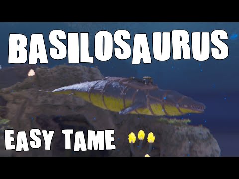 HOW TO TAME BASILOSAURUS | EXTREMELY EASY | Ark Survival Acsended