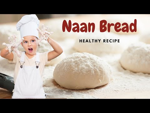 Healthy Naan Bread Recipe | Homemade Bread in Oven with Simple Ingredients and Whole Wheat Flour