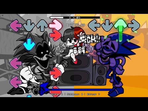VS Sonic Exe sings Ugh | FNF Sonic.exe 2.0 Colored vs FNF Sonic exe 1.5 Mod Black & White