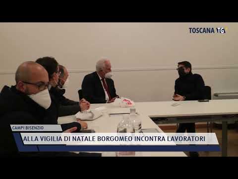 2021-12-24 CAMPI BISENZIO - ALLA VIGILIA DI NATALE BORGOMEO INCONTRA LAVORATORI