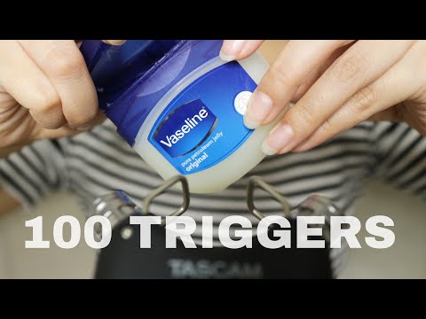 ASMR 100 Triggers in 2 minutes / Fast tingle, tapping (So Many Tingles~)