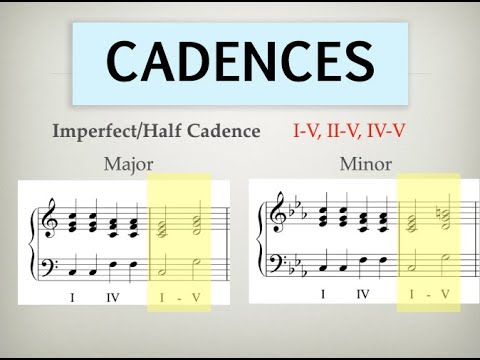 Cadences - The 4 types explained - Perfect, Plagal, Imperfect, Interrupted
