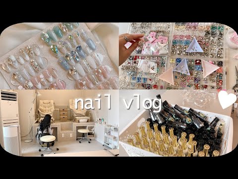 열일하는 네일샵 브이로그 | 이달의아트 만들기