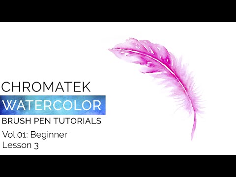 Watercolor Brush Pen Tutorials by Chromatek, Beginner Vol.01 Lesson 03