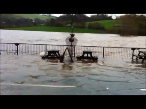 River Wye floods at Tintern